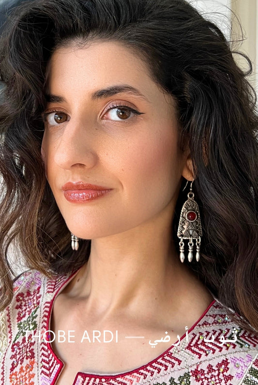 Yasmine's Red Stone Earrings