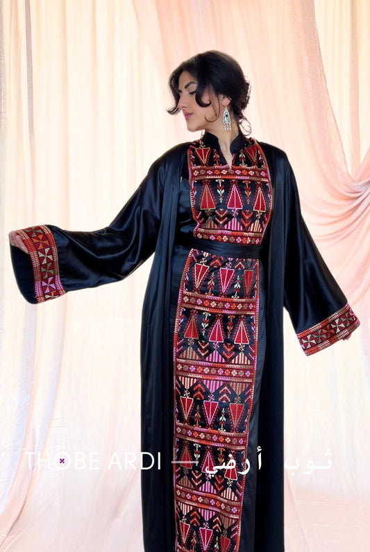 Black Bisht Tatreez Dress