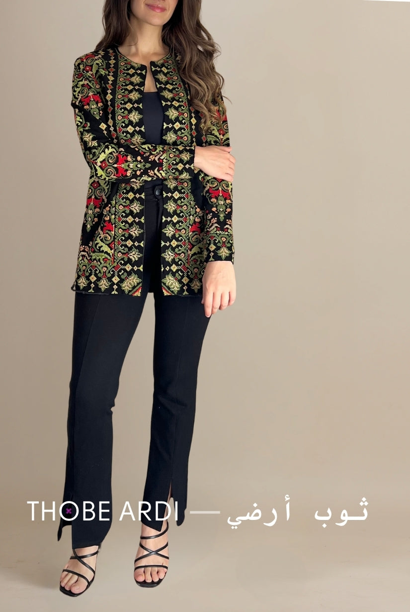Lush Green Stitch Jacket – Thobe Ardi