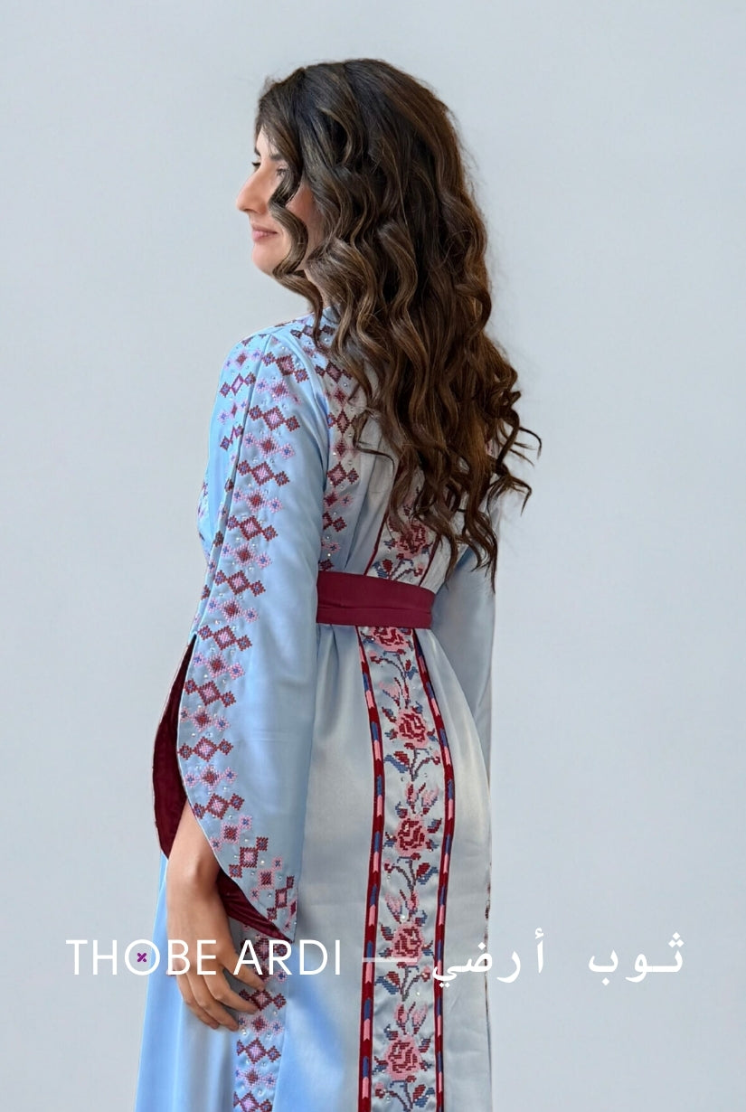 Sky Blue Rose Dress