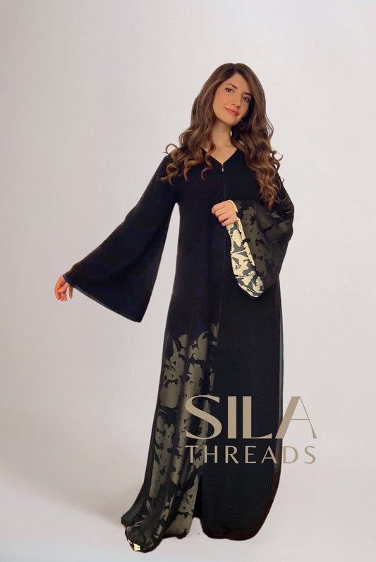 Multicolored Floral Abaya