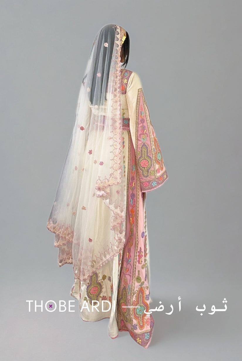 Pink Bridal Palestinian Thobe