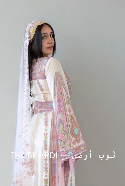 Pink Bridal Palestinian Thobe