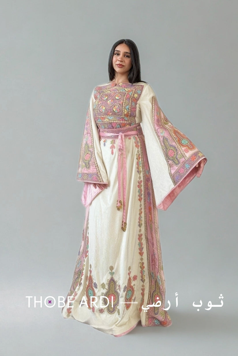 Pink Bridal Palestinian Thobe