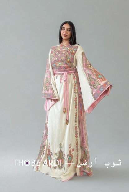 Pink Bridal Palestinian Thobe