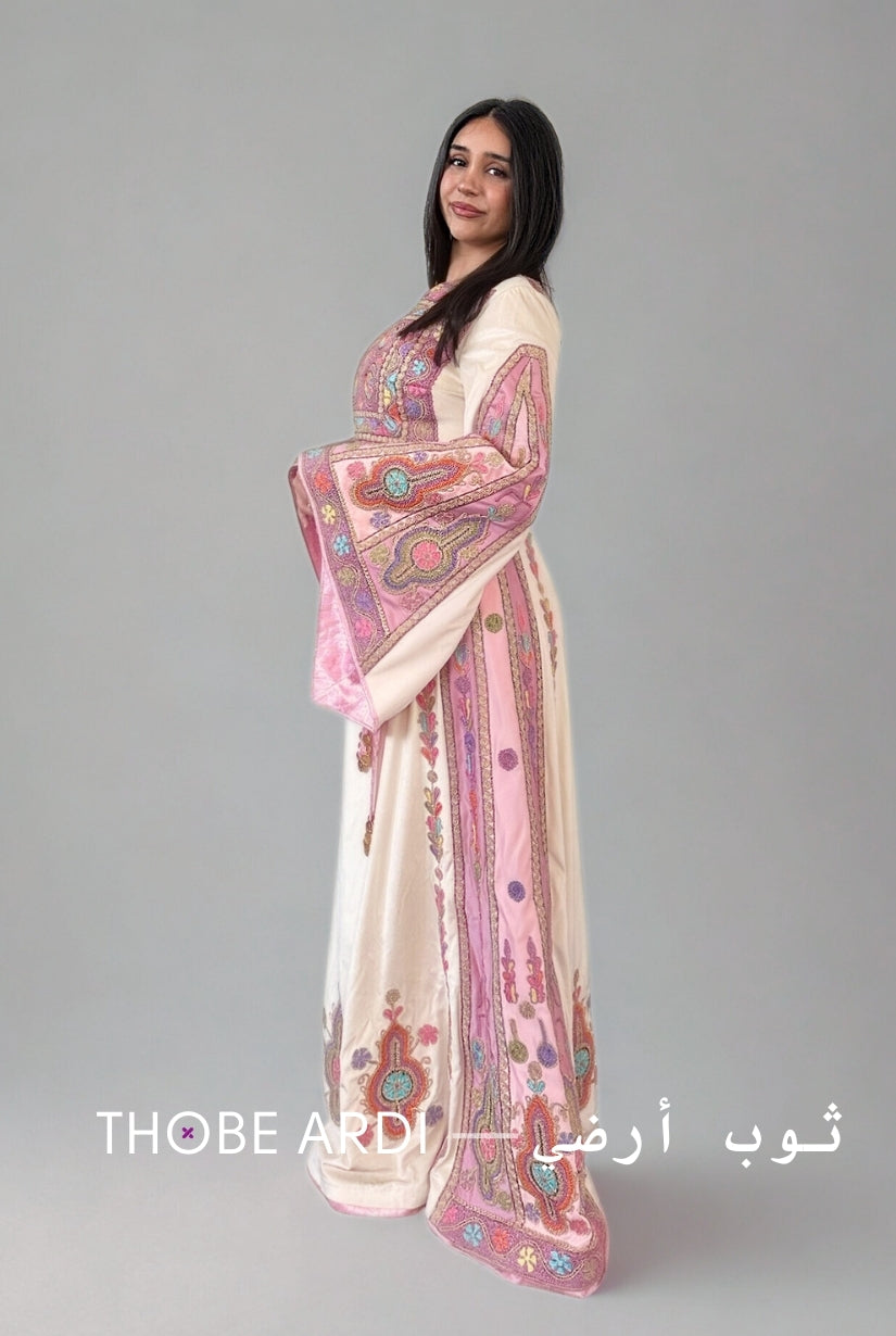 Pink Bridal Palestinian Thobe