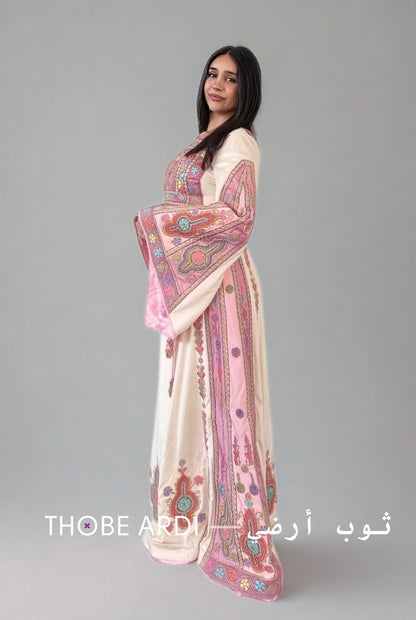 Pink Bridal Palestinian Thobe