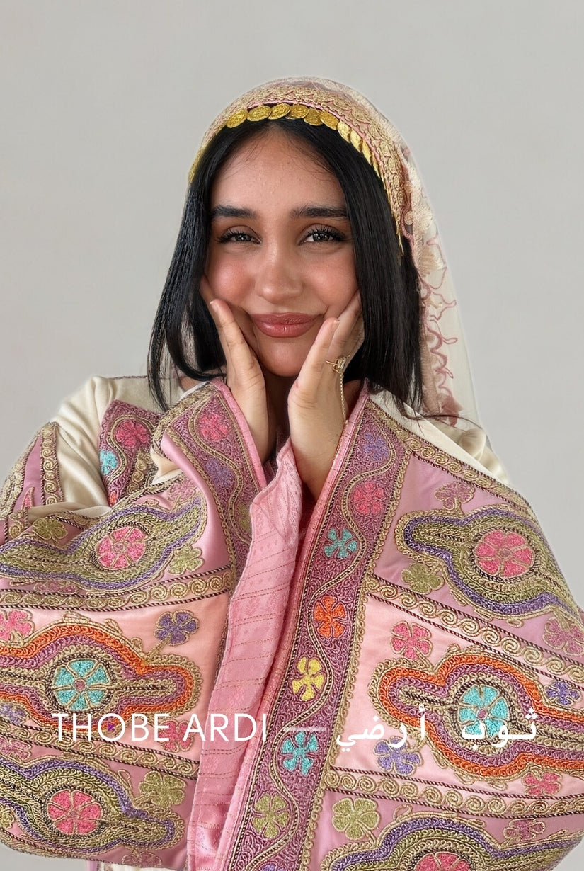 Pink Bridal Palestinian Thobe