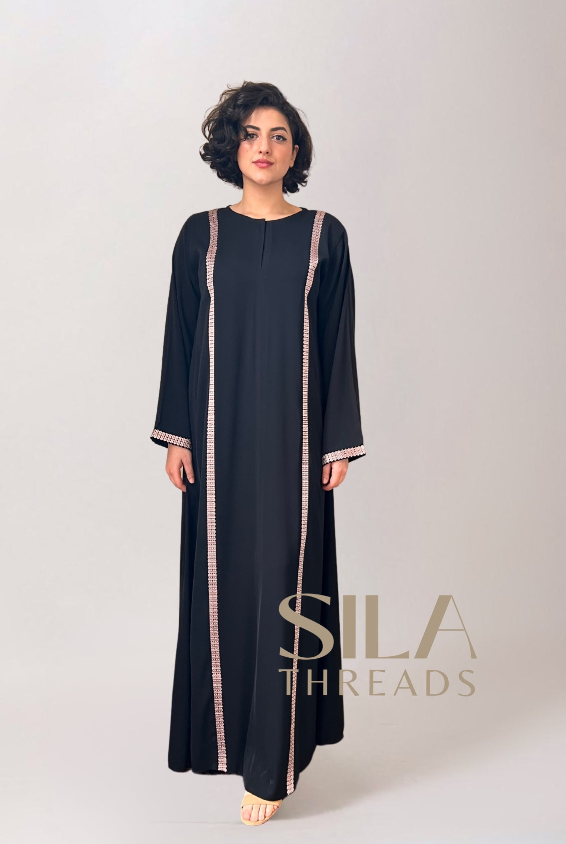 Essential Blush Embroidered Abaya