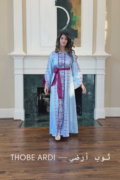 Sky Blue Rose Dress