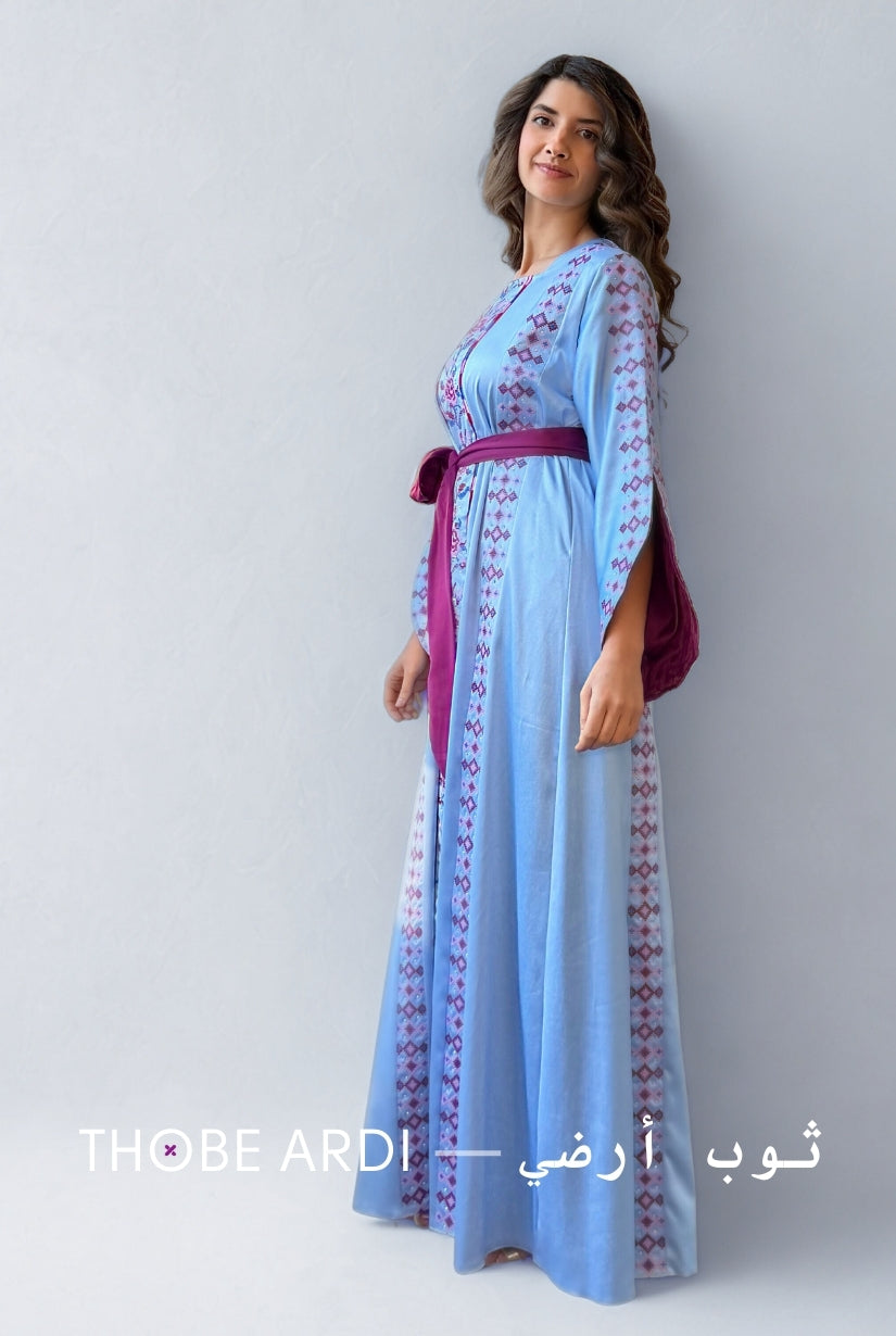 Sky Blue Rose Dress