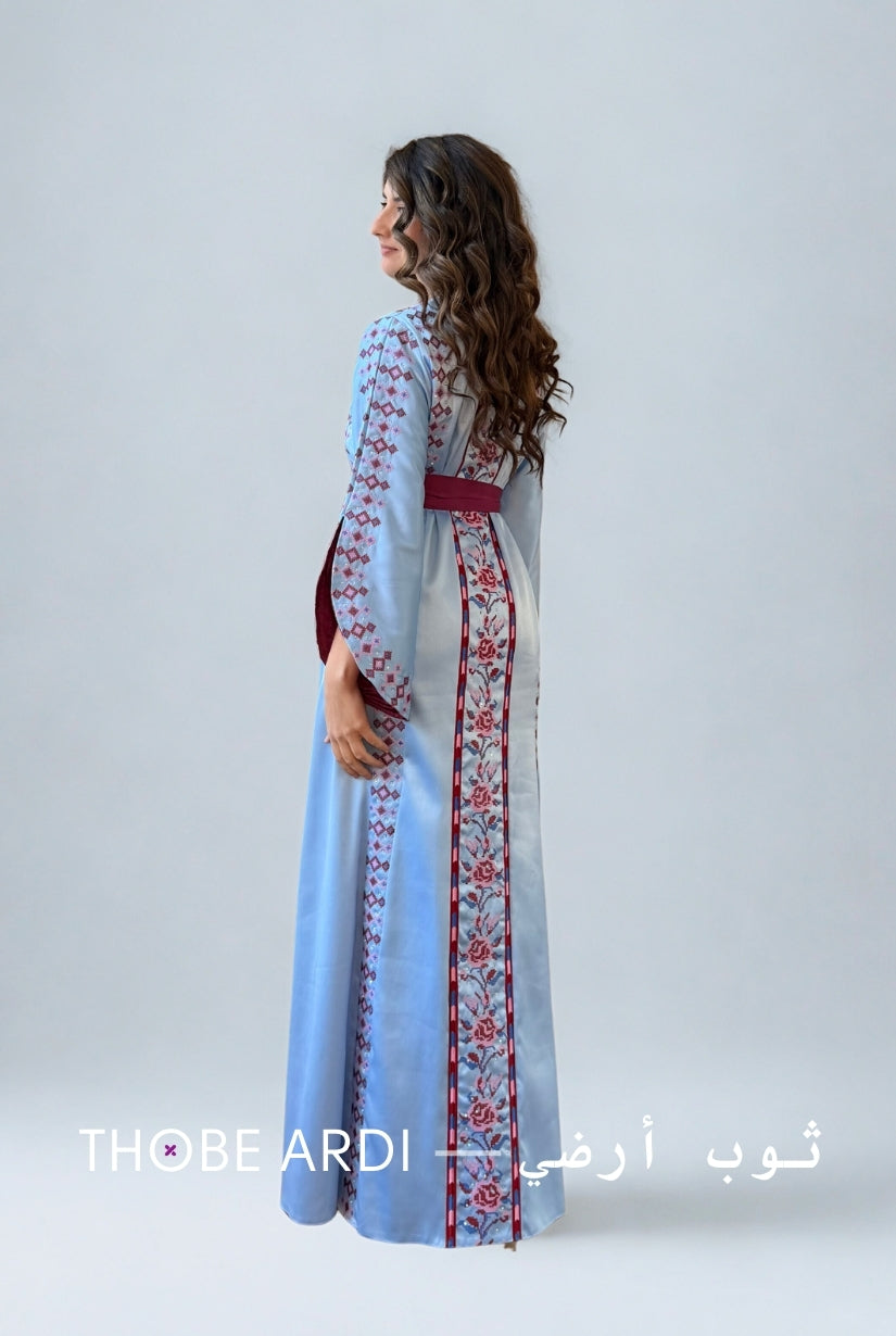 Sky Blue Rose Dress