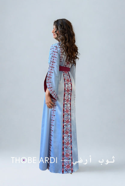 Sky Blue Rose Dress