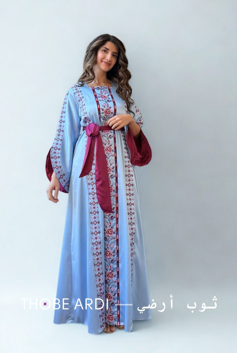 Sky Blue Rose Dress