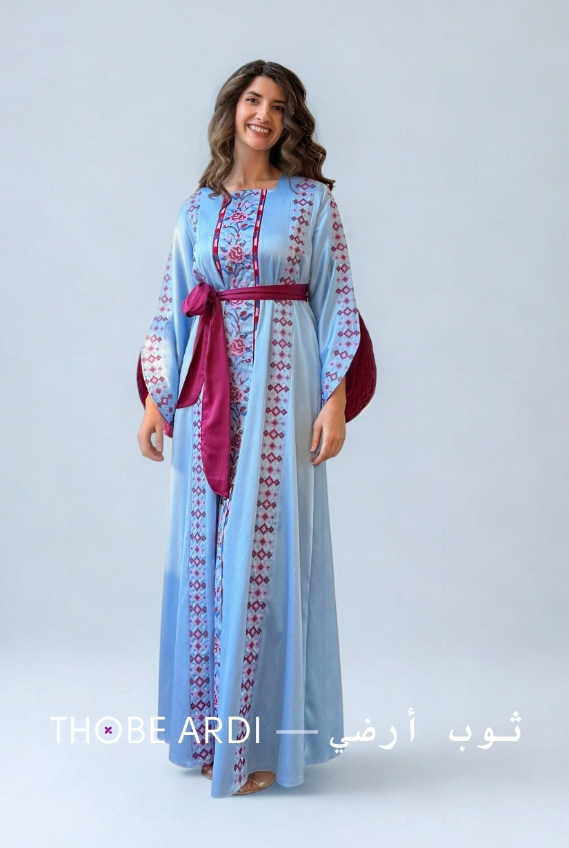 Sky Blue Rose Dress