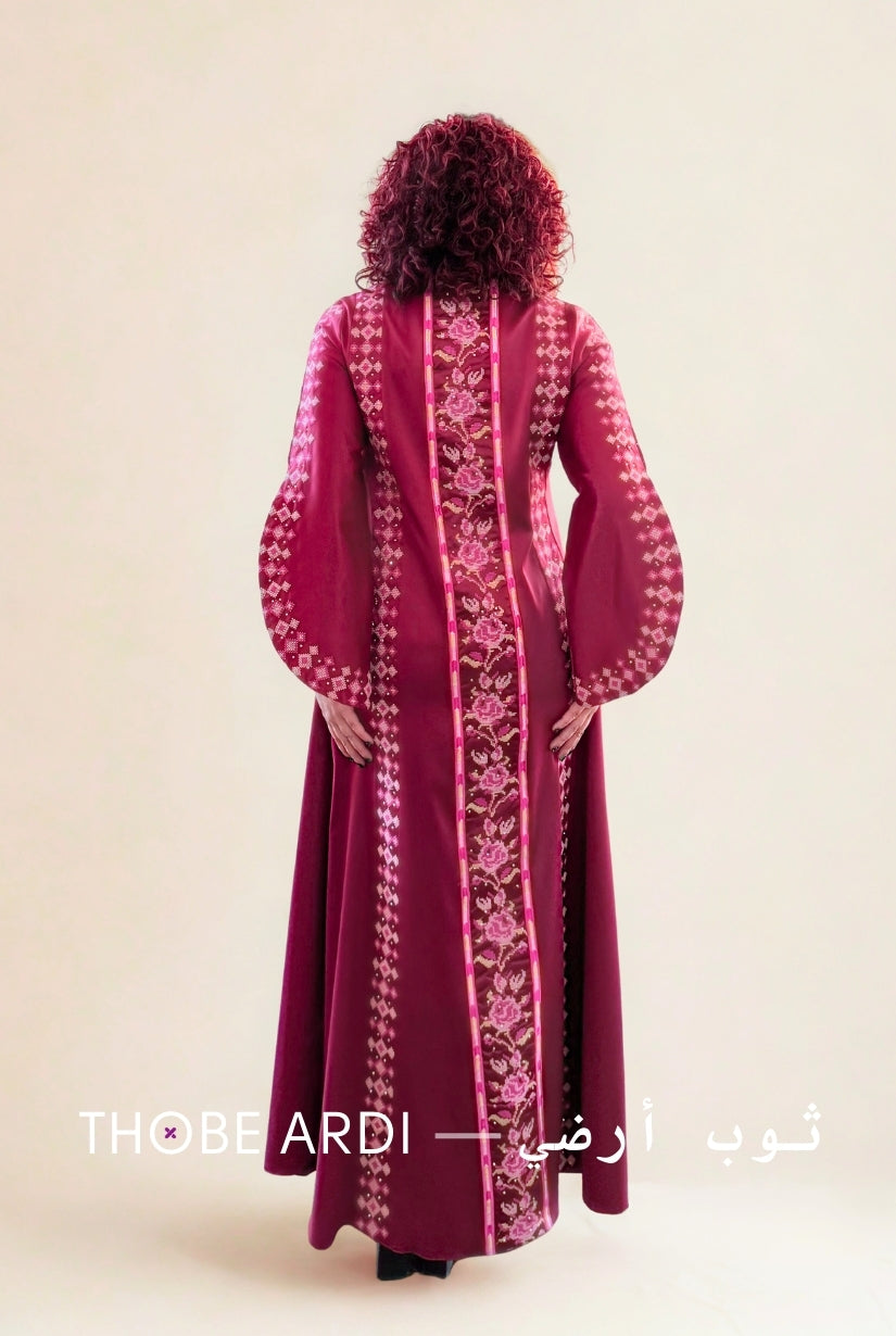 Pomegranate Rose Tatreez Dress
