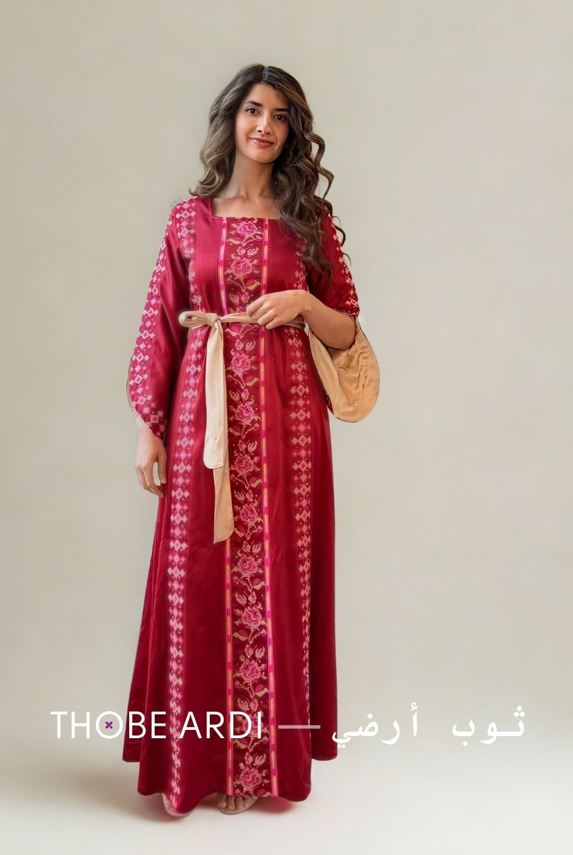 Pomegranate Rose Tatreez Dress