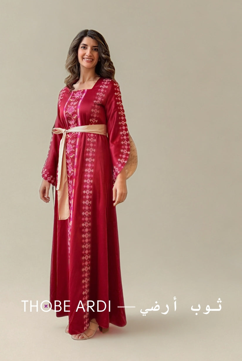 Pomegranate Rose Tatreez Dress